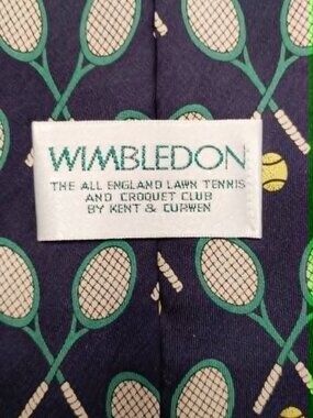 Wimbledon Tennis Men's Tie official product by Kent & Curwen